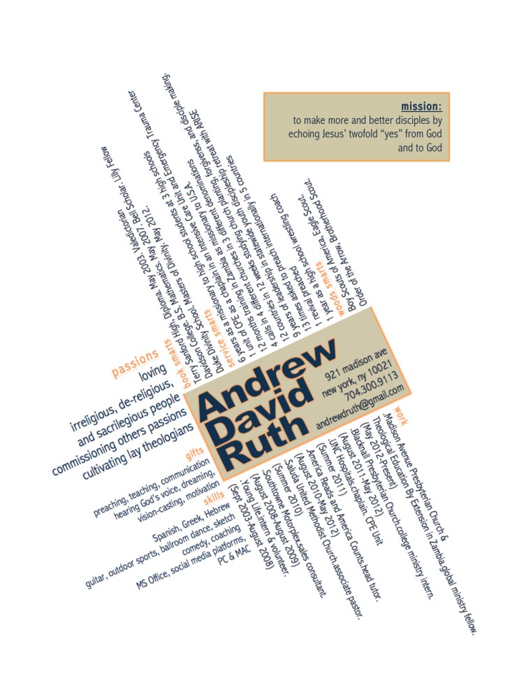 Andrew David Ruth C.V.