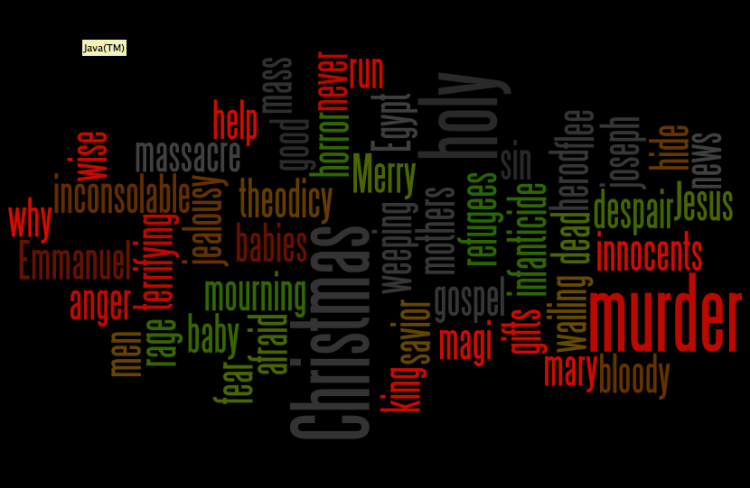 From the infant in the manger to the massacre of the infants.